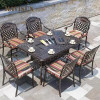 Custom Outdoor Garden Dining Sets Aluminum Long Table