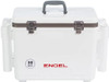 30qt Leak-Proof, Air Tight, Fishing Drybox Cooler with Built-in Fishing Rod Holders