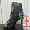 New Sexy High Heels Hollow Mesh Sandals Summer Fashion Trend Comfort Peep Toe Boots Stilettos Jazz Dance Female Shoes Plus Size