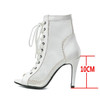 New Sexy High Heels Hollow Mesh Sandals Summer Fashion Trend Comfort Peep Toe Boots Stilettos Jazz Dance Female Shoes Plus Size