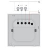 2022 smart tuya switch work with smart life APP with remote control function and touch screen switch