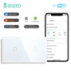 Bseed EU Wifi Smart Touch Switch 2/4/6Gang 2Way Light Switches Work With Tuya Smart Life Alexa Crystal Panel Switch