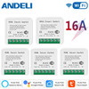 ANDELI DIY WiFi Mini Smart Light Switch 16A Two Way Control Tuya/Smartlife APP Remote Control for Alexa Google Home Automation