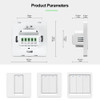 1~5PCS Meross Smart Light Switch WiFi Wall Switch Push Button 1 Way Switch Work with HomeKit Alexa Assistant