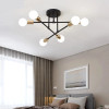 Modern Minimalist Chandelier Nordic Semi Embedded Ceiling Lamp Antique Gold Black White Colour Home Decoration Lamp