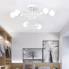 Modern Minimalist Chandelier Nordic Semi Embedded Ceiling Lamp Antique Gold Black White Colour Home Decoration Lamp