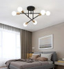 Modern Minimalist Chandelier Nordic Semi Embedded Ceiling Lamp Antique Gold Black White Colour Home Decoration Lamp