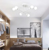 Modern Minimalist Chandelier Nordic Semi Embedded Ceiling Lamp Antique Gold Black White Colour Home Decoration Lamp