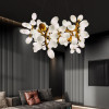 White Luxury Large Glass Pendant Lights Led Home Decor Postmodern Chandelier Creative Lamps Lustres for Villa Foyer Lobby