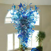 Blue Indoor Hanging Chandelier Lamp Large Long Luxury Modern Style Decorative Hand Blowm Glass Crystal Chandelier Lighting Blue Indoor Hanging Chandelier Lamp Large Long Luxury Modern Style Decorative Hand Blowm Glass Crystal Chandelier Lighting