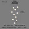 Stair Chandelier Lighting Modern Luxury Living Room Lamps Minimal Exhibition Hall Kitchen Lamps Suspended Attic Chandelier