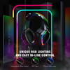 RGB Wired Gaming Headphones 3.5mm Plug Gamer Headset with 7.1 Surround Sound for PC Computer Laptop PS4 PS5 XBox Switch