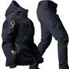 Winter Outdoor Waterproof Suits Men Tactical Windproof Hooded Jacket Fleece Warm Pants Multi-pocket Military Thermal Sets Autumn