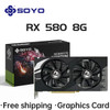 SOYO Original Radeon RX580 8G Graphics Cards GDDR5 Memory Video Gaming Card PCIE3.0x16 HDMI DP DVI for Desktop Computer AMD