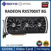 SOYO AMD Radeon RX5700XT RX5700 8G Graphics Card GDDR6 Memory PCIE4.0x16 DPx3 8Pin Gaming Video Card for Desktop Computer