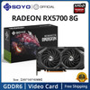 SOYO AMD Radeon RX5700XT RX5700 8G Graphics Card GDDR6 Memory PCIE4.0x16 DPx3 8Pin Gaming Video Card for Desktop Computer