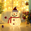 Indoor Outdoors Garden Christmas Snowman Lantern Ornament Lamp LED Lawn Foldable Lantern Christmas Decoration Snowman
