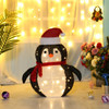 Indoor Outdoors Garden Christmas Snowman Lantern Ornament Lamp LED Lawn Foldable Lantern Christmas Decoration Snowman