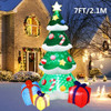 2.1M/7FT Christmas Inflatable Xmas Tree With LED Lights Outdoor Ornament Christmas Gift Party New Year Indoor Decoration Toys