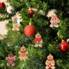 12pcs Gingerbread Man Ornaments for Christmas Tree Assorted Plastic and for Christmas Tree Hanging Decorations