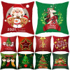 Christmas Cushion Cover Merry Christmas Decorations for Home 2023 Christmas Ornament Navidad Noel Xmas Gifts Happy New Year 2024