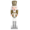 Christmas Nutcracker Wooden Puppet Traditional Outdoor Decorations Statuette Xmas Soldier Nutcrackers Figures Woody Toy 50 cm
