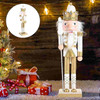 Christmas Nutcracker Wooden Puppet Traditional Outdoor Decorations Statuette Xmas Soldier Nutcrackers Figures Woody Toy 50 cm