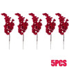 1/20PCS Artificial Berries Christmas Decoration Red Berry Branches for Xmas Tree Party Home Table Ornaments Red Fruit Wreath