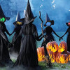 Halloween Decorations, 6 FT Set of 3 Lighted Halloween Witch with Stakes for Outdoor Garden Yard Lawn Haunted House Decor