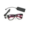 Cool Fashion Double Colors EL Glasses EL Wire Glowing Glasses Neon LED Light Up Sunglasses Glow Party Decorative Glasses