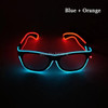 Cool Fashion Double Colors EL Glasses EL Wire Glowing Glasses Neon LED Light Up Sunglasses Glow Party Decorative Glasses