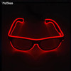 Cool Fashion Double Colors EL Glasses EL Wire Glowing Glasses Neon LED Light Up Sunglasses Glow Party Decorative Glasses