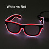Cool Fashion Double Colors EL Glasses EL Wire Glowing Glasses Neon LED Light Up Sunglasses Glow Party Decorative Glasses