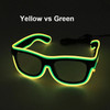 Cool Fashion Double Colors EL Glasses EL Wire Glowing Glasses Neon LED Light Up Sunglasses Glow Party Decorative Glasses