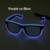 Cool Fashion Double Colors EL Glasses EL Wire Glowing Glasses Neon LED Light Up Sunglasses Glow Party Decorative Glasses