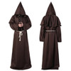 Halloween Medieval Christian Friar Priest Robes Witch Wizard Cloak Cape Party Death Ghost Vampire Devil Cosplay Costumes