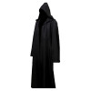Sorcerer Long Shirt Hooded Black Robe Costume Halloween Cloak Cosplay Costume Wizard Tunic Hooded Robe Adults and Children