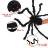 Halloween Spider Oversized Plush Black Spider Halloween Party Decoration Outdoor Home Bar Haunted House Horror Props 30-200cm