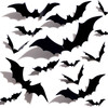 Halloween 3D Bats Decoration Plastic Bat Wall Stickers for Home Window Decor Yard Sign Outdoor Lawn Spooky Party Supplies