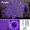 2023 LED Halloween Light Spider Web Decoration Lights 8 Modes Remote Control Spider Net Lamp Decorative Atmosphere Party Light