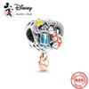 New 925 sterling silver Mickey Minnie Vinnie Charm of ley 925 Chain Beaded Fit Original Bracelet DIY Pendant Ladies Jewelry