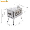 POMOLY Large Portable Fire Wood Stove with Window Pipe, Tent Heater, Cot Camping, Ice-fishing Cooking, Outdoor BBQ