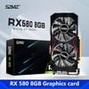RX 580 Graphics Card Gaming Video Card Dual Fan 8GB Computer Graphics Card 1257/1340MHz Radiator Tube for Computer Desktop Game