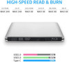 UHD 4K Blu-Ray Burner USB3.0 External Optical DVD Drive Recorder BD-RE/ROM 3D Blu-Ray Players Writer Reader for Windows /MAC OS