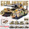 2024 WW2 Military Vehicle Tank 8in1 Airplane Truck Model Building Blocks DIY Bricks Kids Construction Toys Gifts for Boys Adult