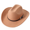 Ethnic Style Cowboy Hat Fashion Chic Unisex Solid Color Jazz Hat With Bull Shaped Decor Western Cowboy Hats