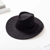 Parent-Child Summer Travel Sunscreen Suede Leather Western Cowboy Hat Men Women Kids Big Wide Brim Sun Jazz Cosplay Cap W2