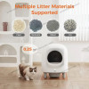 56L Automatic Cat Litter Box Self Cleaning Pet bedpan Remote App Control Alerts Odor Suppression, Disassembly for Multiple Cats