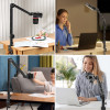 VIJIM LS25 C-clamp Flexible Desktop Light Stand Microphone Holder Live Boom Arm With 1/4"3/8"5/48" Ball Head for DSLR Smartphone