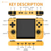 POWKIDDY RGB30 Yellow 720*720 4 Inch Ips Screen Built-in WIFI RK3566 Open-Source Retro Handheld Game Console Children's Gifts